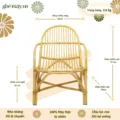 Ghế mây sò có quai - Ảnh 2