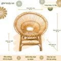 kích thước ghế mây sen