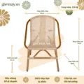 Ghế mây sò đan trắng - Ảnh 2