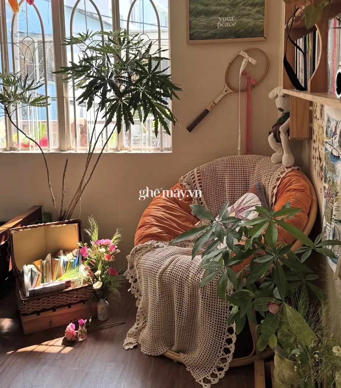 Ghế mây tự nhiên phòng khách