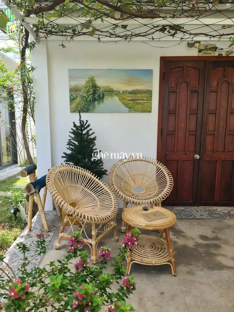 Ghế mây tự nhiên phòng khách