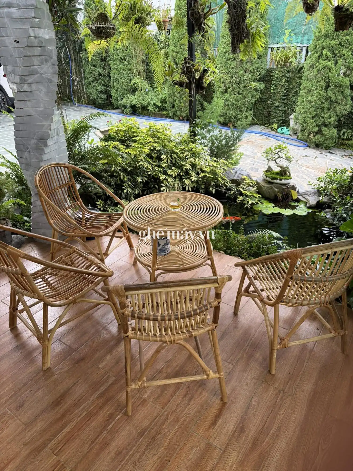 Ghế mây tự nhiên phòng khách