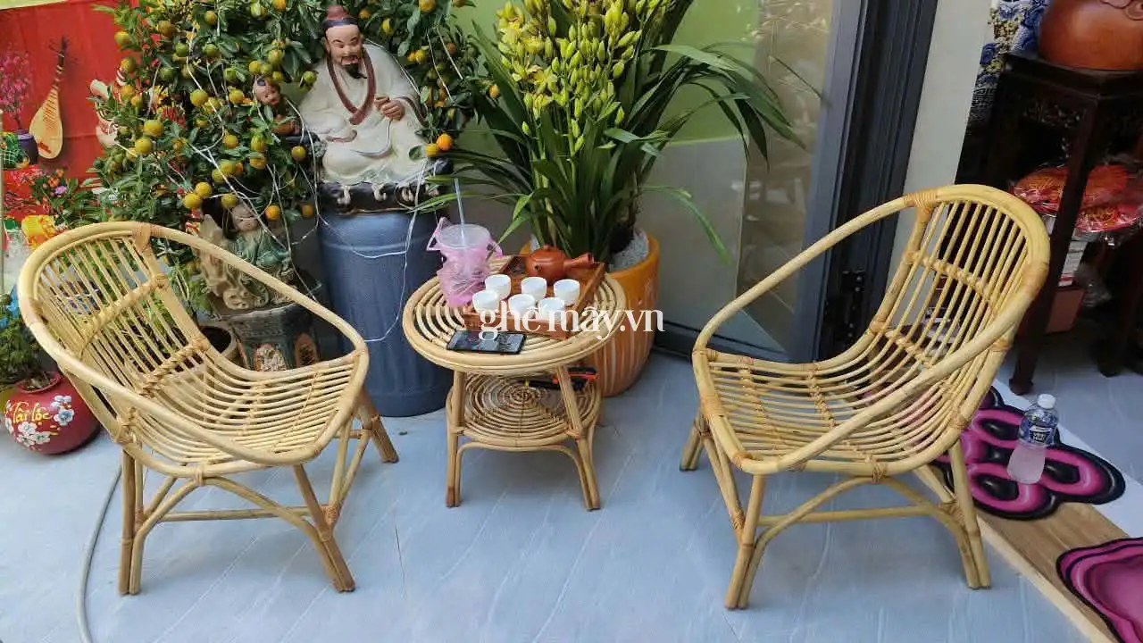 Ghế mây tự nhiên phòng khách