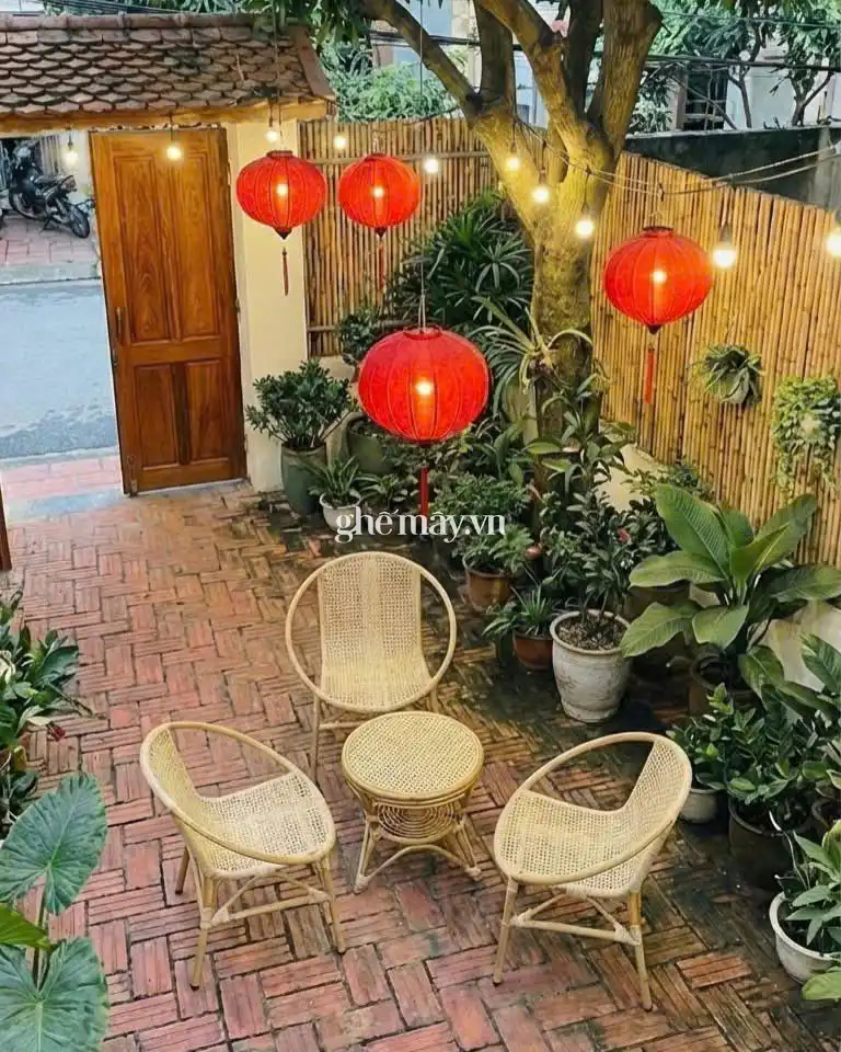 Ghế mây tự nhiên phòng khách