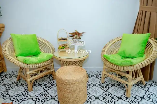 Ghế mây tự nhiên phòng khách